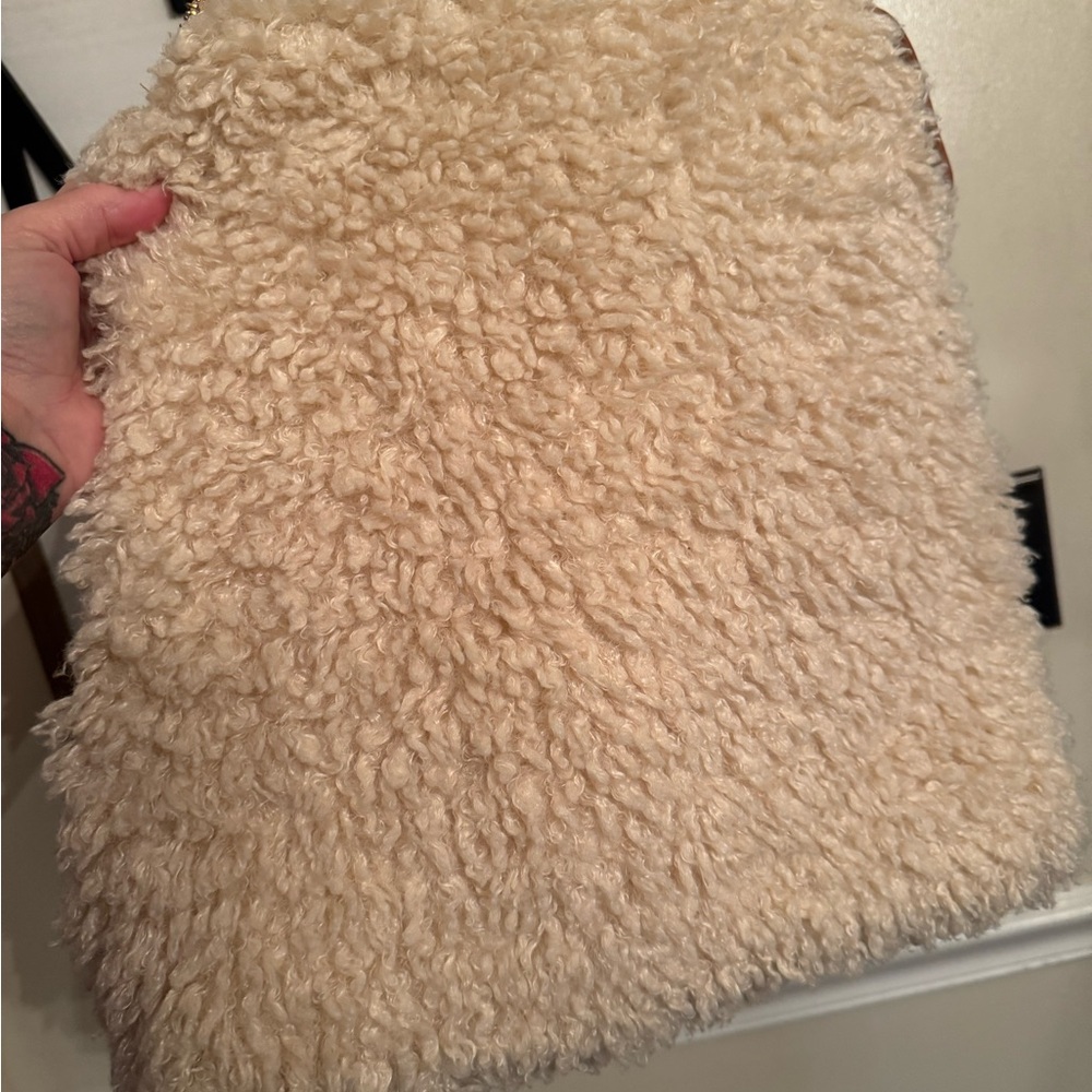 a new day Cream Fuzzy Backpack NWT